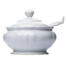 White Hayes Serving Bowl