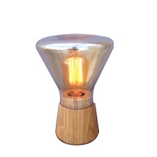 25cm Tania Oak Wood Table Lamp
