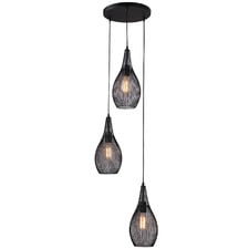 Ghent Teardrop Metal 3 Light Pendant