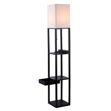 Laiba MDF & Cotton Floor Lamp with USB