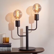 Berlin Black Iron 2 Light Table Lamp