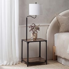 Cleo Iron Floor Lamp with USB