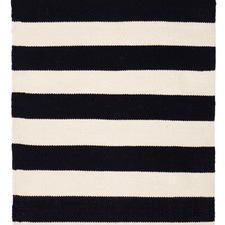 Black Stripe Nantucket Indoor Outdoor Rug