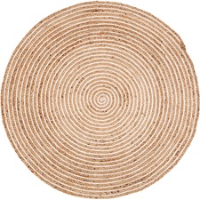 Plumeria Spiral Round Jute Rug