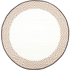 Beige Olympia Indoor Outdoor Round Rug