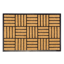 Natural Parquet Tiles Coir & Rubber Doormat