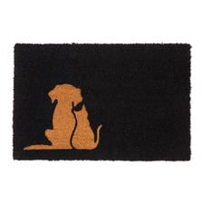 Black Buddies Coir Doormat