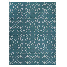 Sea Green & White Syracuse Waterproof Rug