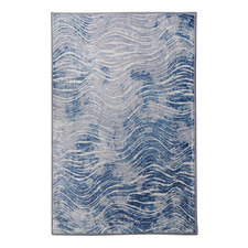 Blue Shikhar Machine Washable Rug