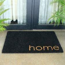 Black Home Coir Doormat