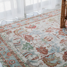 Autumn Multi-Colour Dalisay Floral Machine Washable Rug