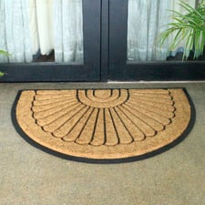 Kye Curved Rubber & Coir Doormat