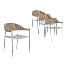 Lockport Rope Outdoor Dining Chairs (Set of 4)