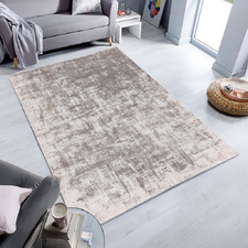 Beige Abel Machine Washable Rug