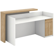 Ziva Reception Desk with Cabinet