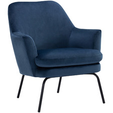 Navy Lydia Veloutine Lounge Chair