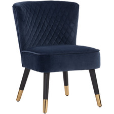 Navy Natalie Veloutine Lounge Chair