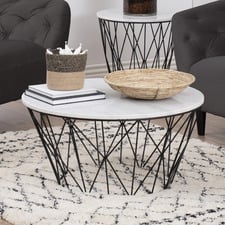Lillie Round Marble Coffee Table
