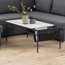 Prince Marble Coffee Table with Magazine Rack