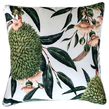 White Exotic Blooms Outdoor Cushion