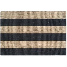 Coir Stripe Black/Natural Rug