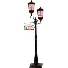 Black LED Christmas Lamp Post