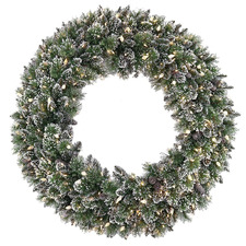 Glittery Bristle LED Christmas Wreath