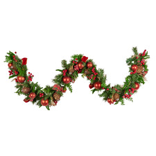 185cm Cherith Berries & Baubles Christmas Garland