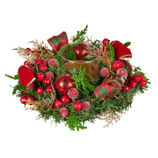 Cherith Berries & Baubles Christmas Centrepiece with Hurricane Glass