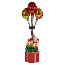 Noel LED Santa Claus with Balloons Christmas Ornament