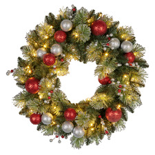 Rosa LED Christmas Wreath