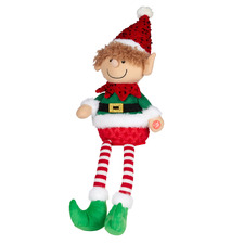 Kirk Animated Sitting Elf Christmas Ornament