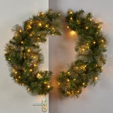 Salem Glitter LED Split Christmas Wreath