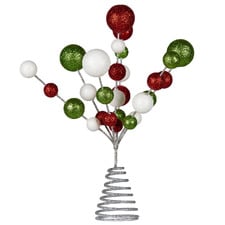 30cm Coloured Baubles Christmas Tree Topper