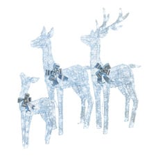 3 Piece Eva Reindeer Family LED Christmas Decoration Set