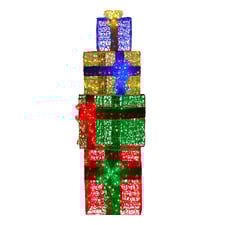 4 Piece Nutmeira LED Present Stack Christmas Ornament Set