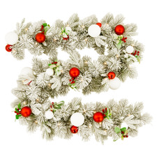 274cm Snowy Elegance LED Christmas Garland