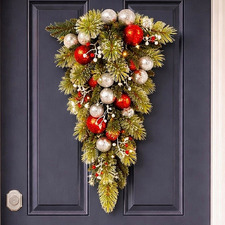 90cm Jingle Bells Teardrop LED Christmas Swag