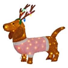 Sadie Dachshund Dog LED Christmas Decoration