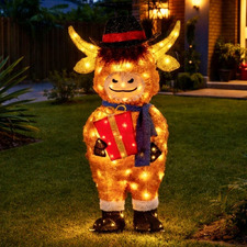 Oliver Highland Cow LED Christmas Decoration
