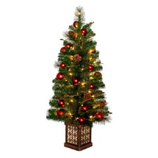 122cm Mason Sable Fir LED Potted Christmas Tree