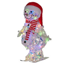 Machias Skiing Snowman LED Christmas Decoration