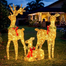 3 Piece Luna Reindeer LED Christmas Decoration Set