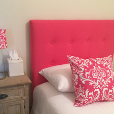 Hot Pink Button-Tufted Bedhead