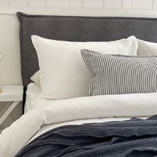 Slate Grey Wiegand Faux Leather Bedhead