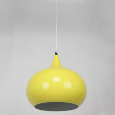 Mini Kirke 1 Light Pendant in Luminous Yellow