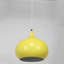 Luminous Yellow Sellicks 1 Light Metal Pendant