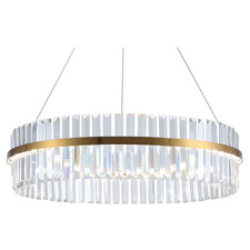 Ronon Crystal & Steel LED Pendant Light