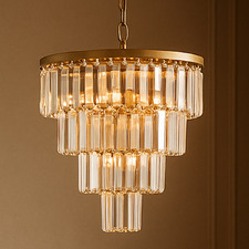 Bonfield Crystal Tiered 6 Light Chandelier