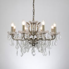 Tamara Iron & Crystal 8 Light Chandelier
